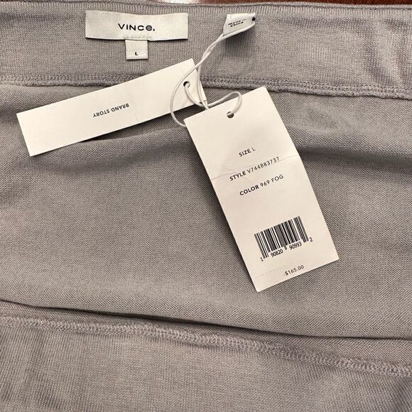 Vince overlap cotton/ tencel midi skirt size L, NWT - Picture 11 of 14